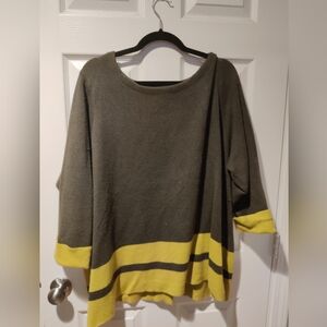 Max Studio Green stripe Sweater size 3x